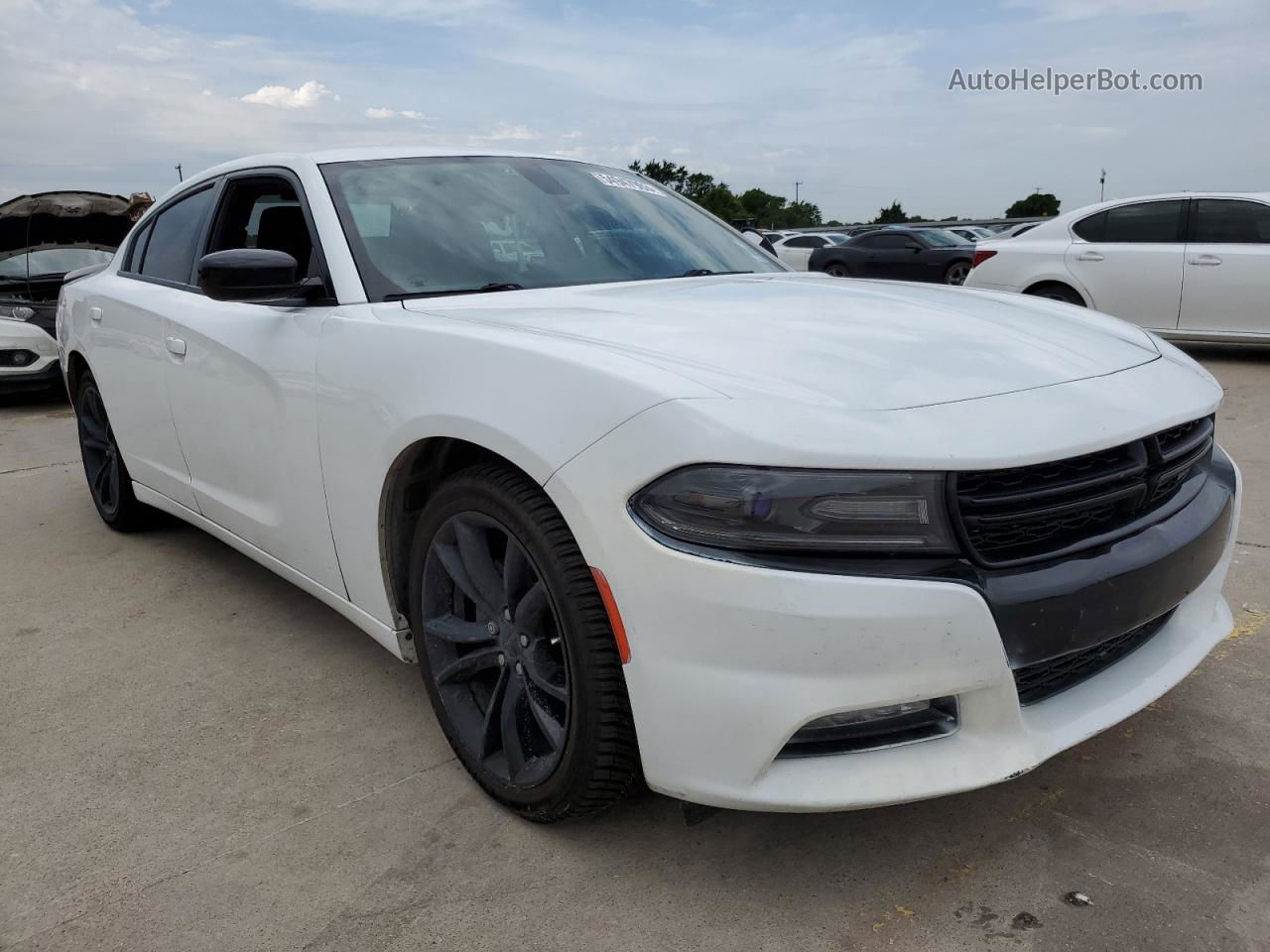 2016 Dodge Charger Sxt White vin: 2C3CDXHG8GH163288