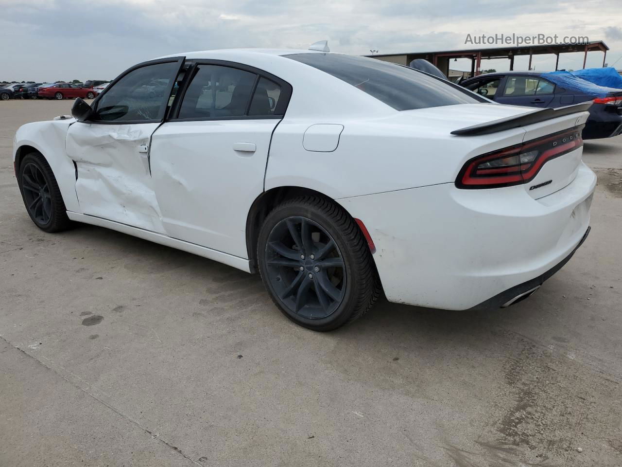 2016 Dodge Charger Sxt White vin: 2C3CDXHG8GH163288