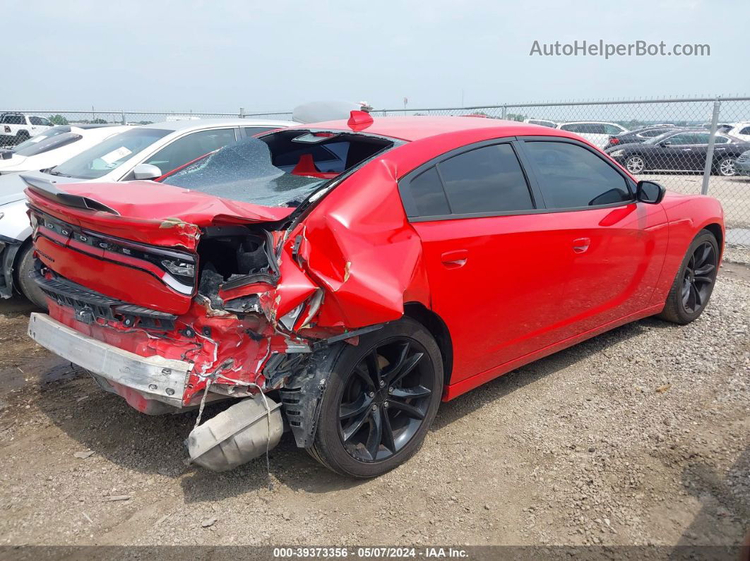 2016 Dodge Charger Sxt Red vin: 2C3CDXHG8GH174503