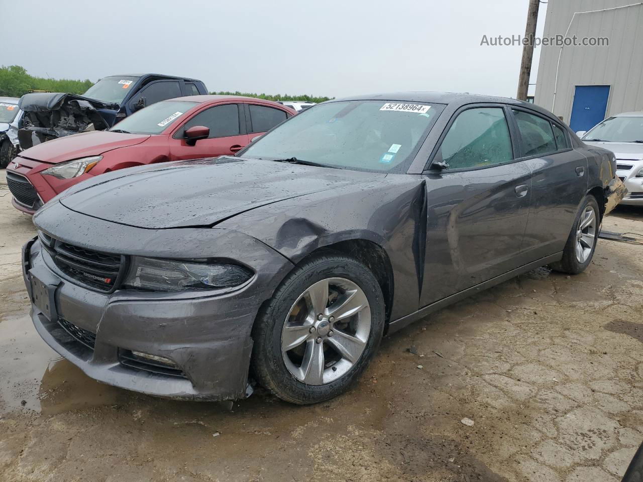 2016 Dodge Charger Sxt Gray vin: 2C3CDXHG8GH210545