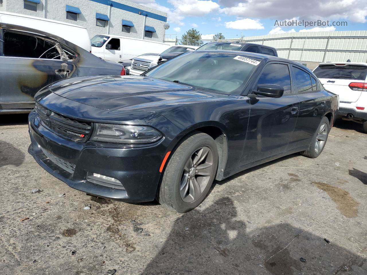 2016 Dodge Charger Sxt Black vin: 2C3CDXHG8GH226891