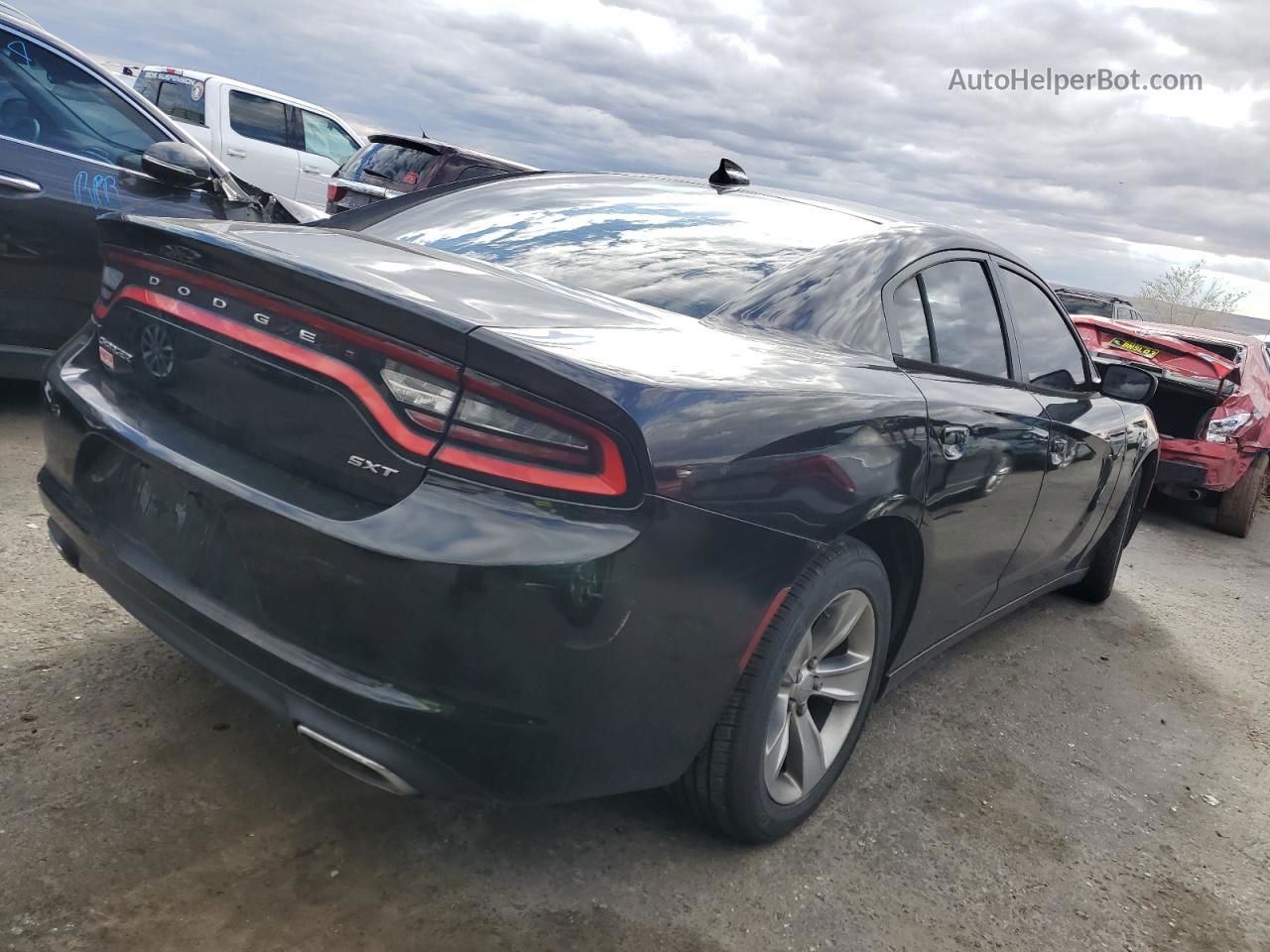 2016 Dodge Charger Sxt Black vin: 2C3CDXHG8GH226891