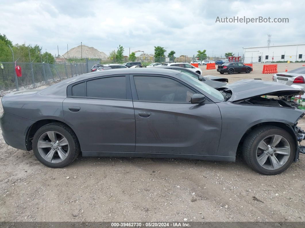 2016 Dodge Charger Sxt Gray vin: 2C3CDXHG8GH266260