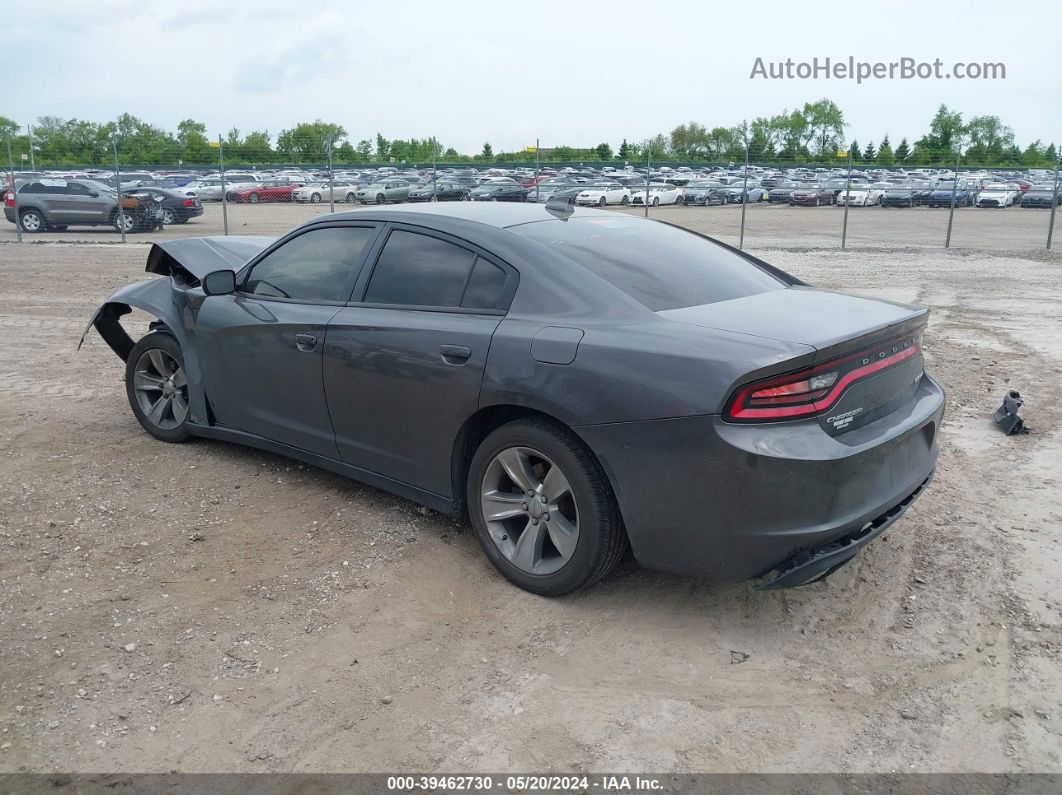 2016 Dodge Charger Sxt Gray vin: 2C3CDXHG8GH266260