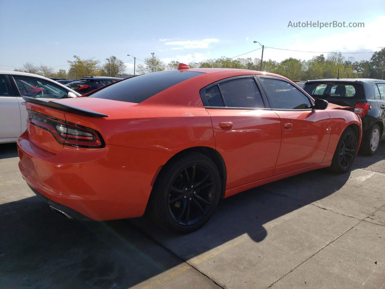 2016 Dodge Charger Sxt Orange vin: 2C3CDXHG8GH333441