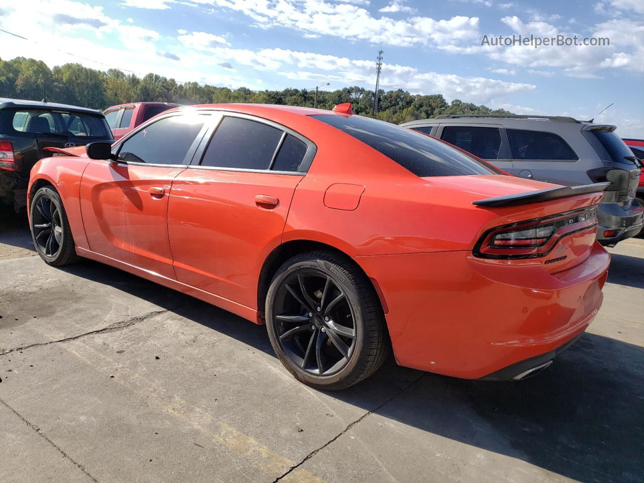 2016 Dodge Charger Sxt Orange vin: 2C3CDXHG8GH333441