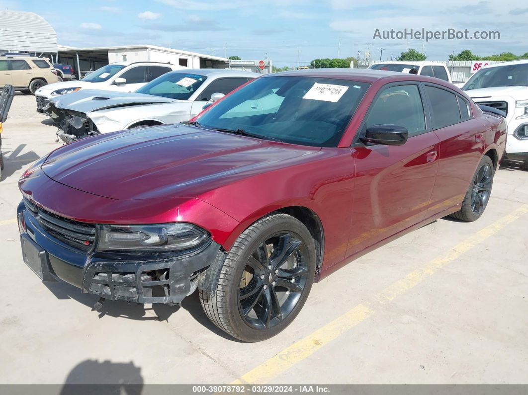 2017 Dodge Charger Sxt Rwd Maroon vin: 2C3CDXHG8HH504836