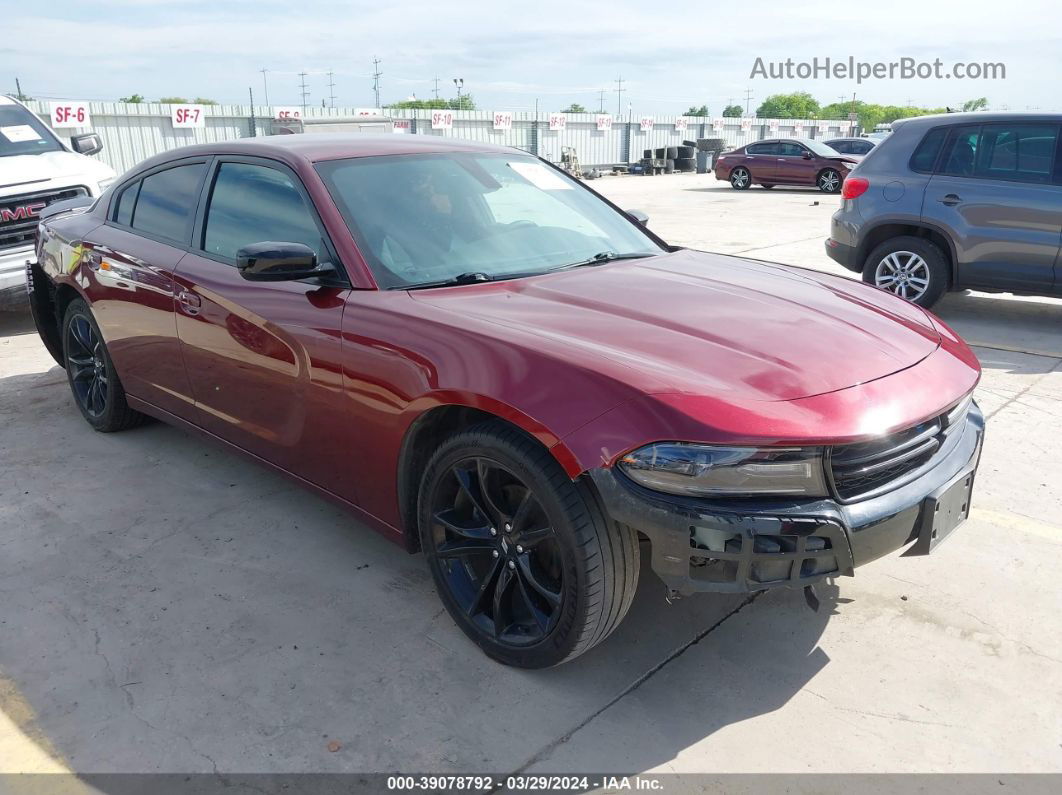 2017 Dodge Charger Sxt Rwd Maroon vin: 2C3CDXHG8HH504836