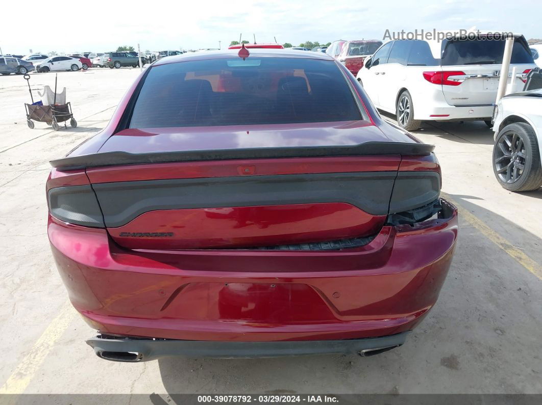 2017 Dodge Charger Sxt Rwd Maroon vin: 2C3CDXHG8HH504836