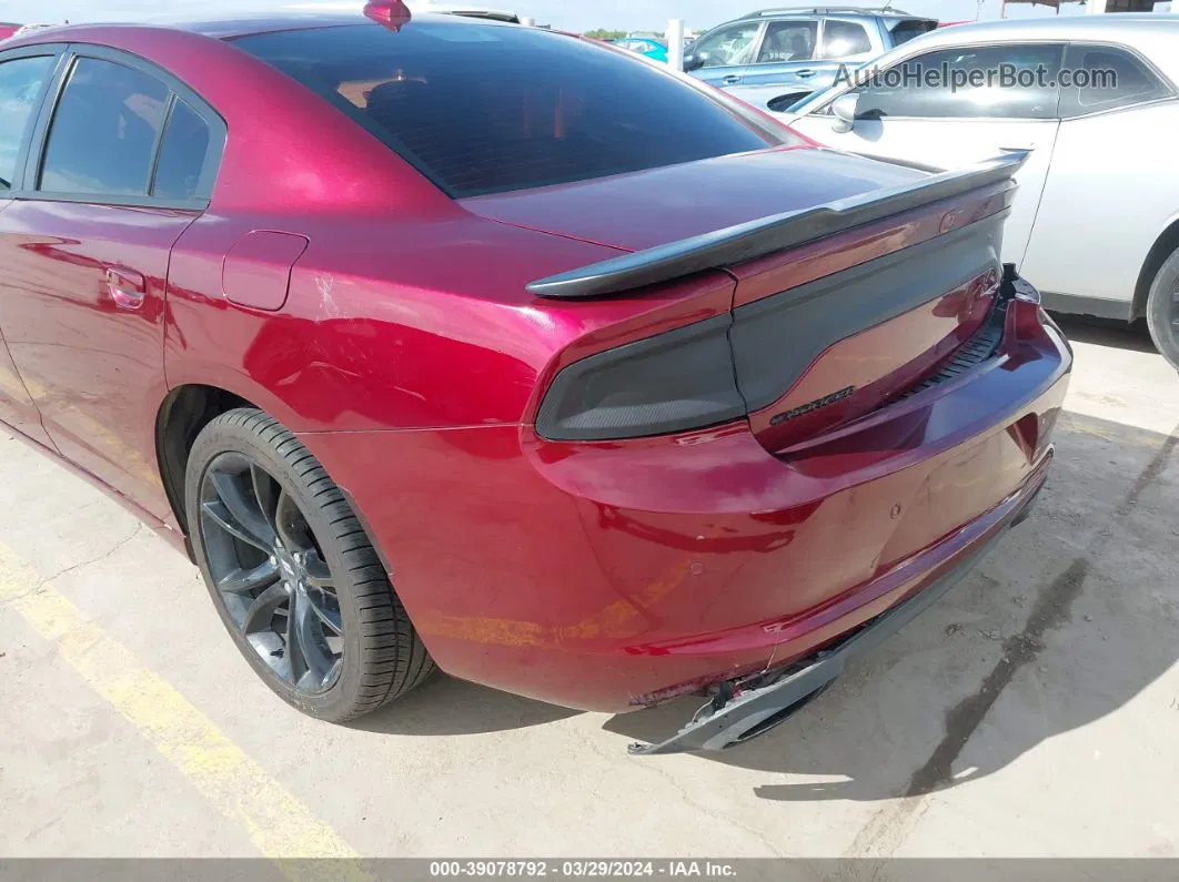 2017 Dodge Charger Sxt Rwd Темно-бордовый vin: 2C3CDXHG8HH504836