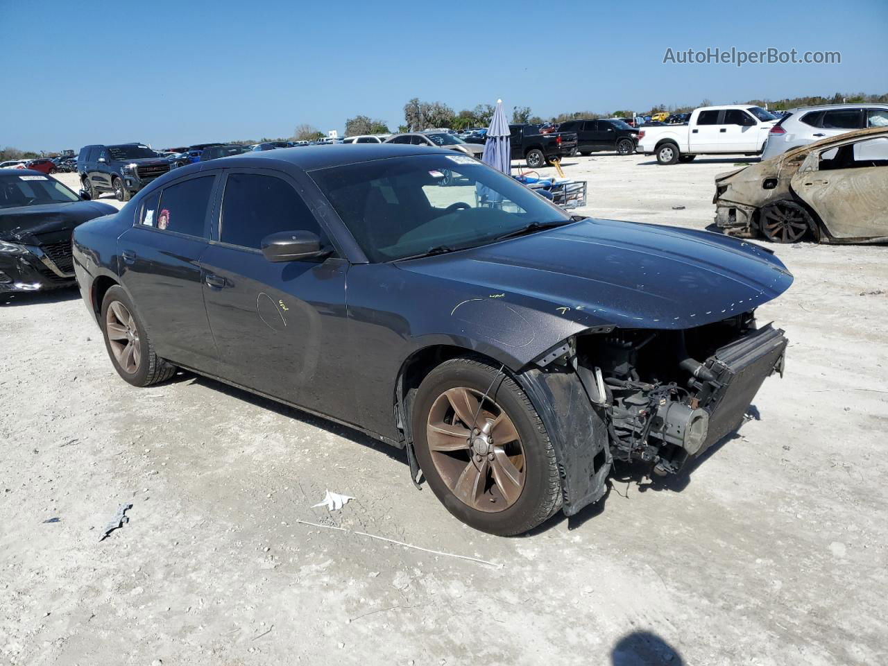 2017 Dodge Charger Sxt Charcoal vin: 2C3CDXHG8HH523094