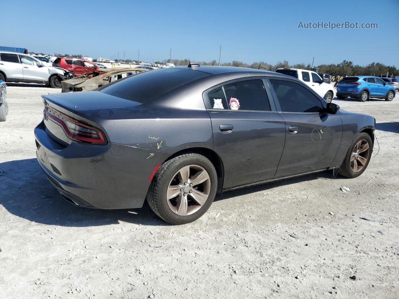 2017 Dodge Charger Sxt Charcoal vin: 2C3CDXHG8HH523094