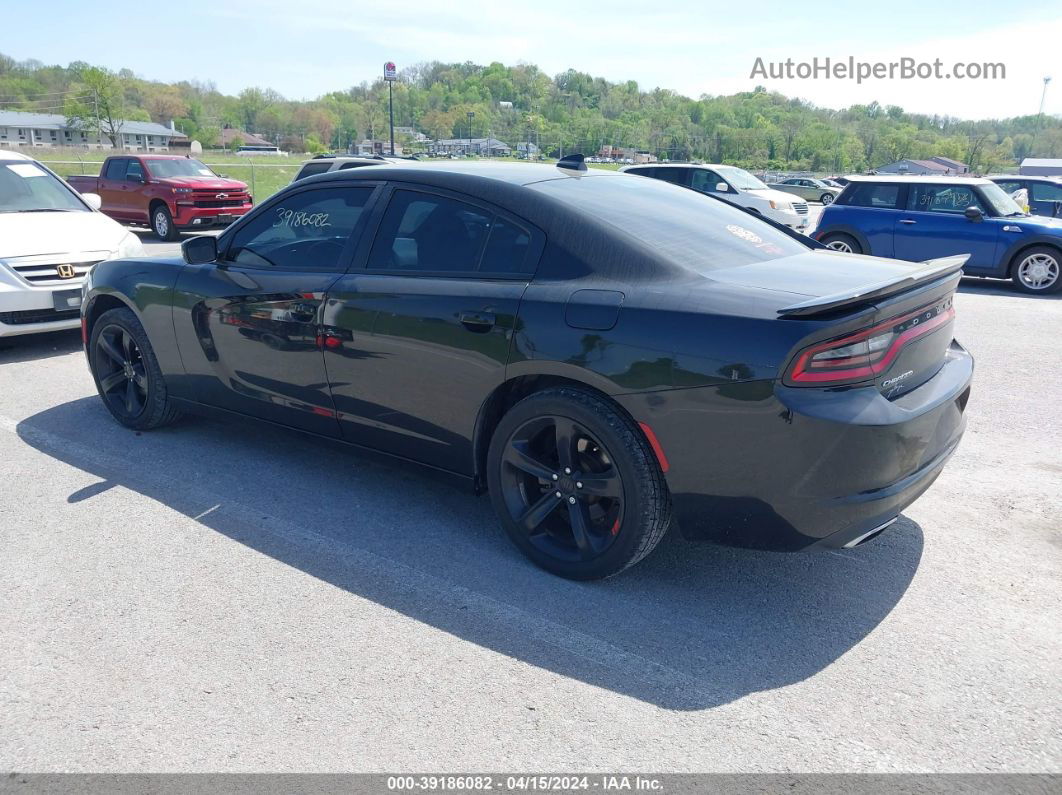 2017 Dodge Charger Sxt Rwd Black vin: 2C3CDXHG8HH601986