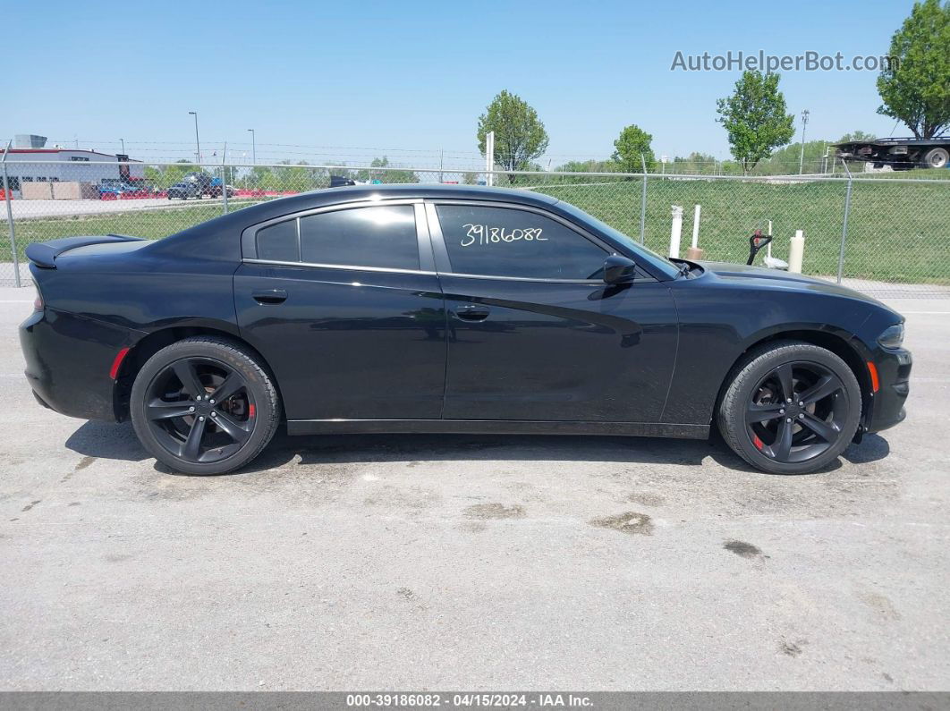 2017 Dodge Charger Sxt Rwd Black vin: 2C3CDXHG8HH601986