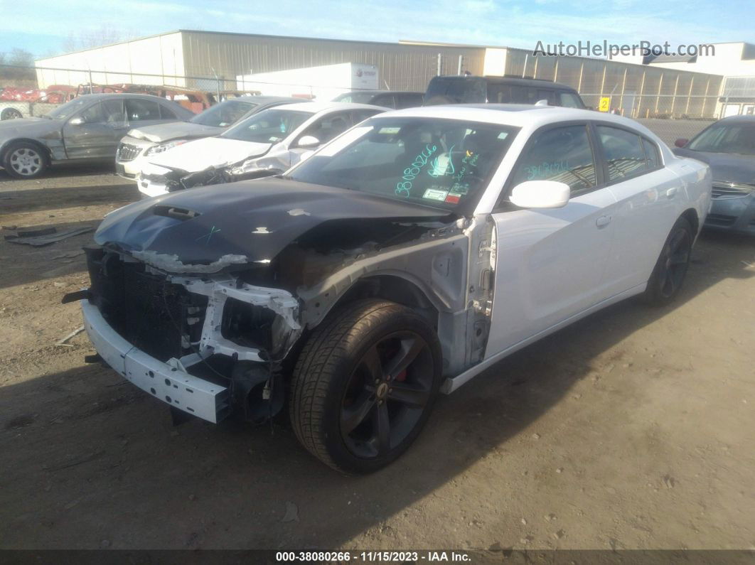 2017 Dodge Charger Sxt Rwd White vin: 2C3CDXHG8HH623826