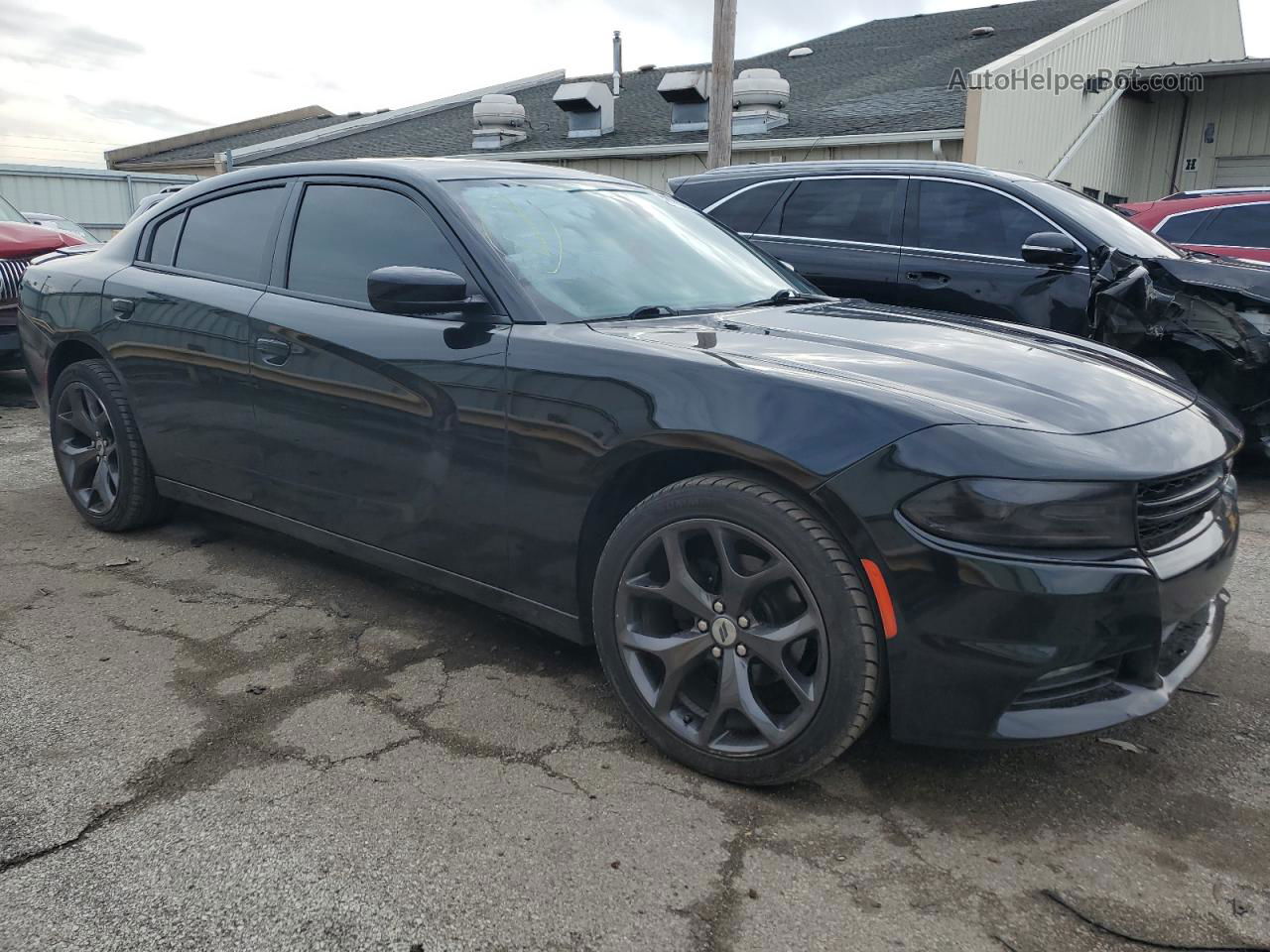 2017 Dodge Charger Sxt Black vin: 2C3CDXHG8HH656678