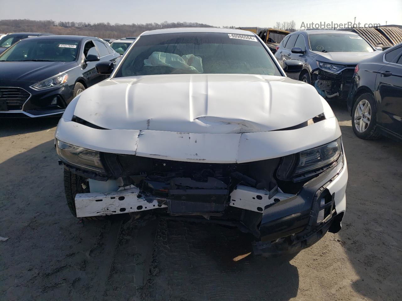 2018 Dodge Charger Sxt Plus White vin: 2C3CDXHG8JH272809