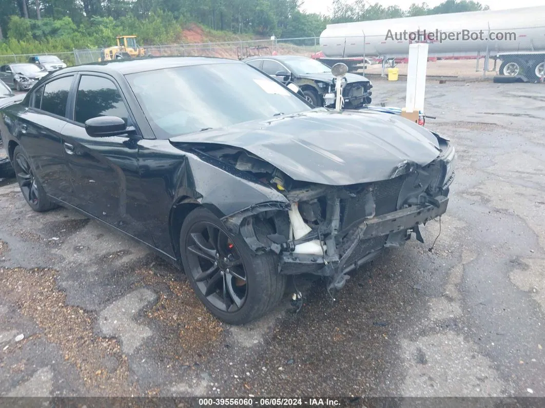 2016 Dodge Charger Sxt Black vin: 2C3CDXHG9GH143485