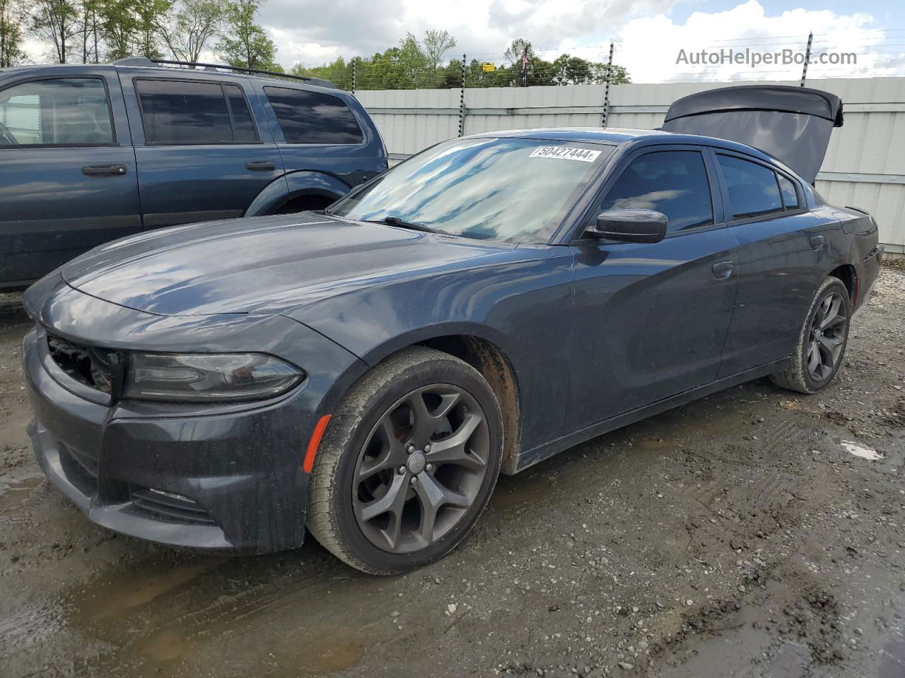 2016 Dodge Charger Sxt Gray vin: 2C3CDXHG9GH194307