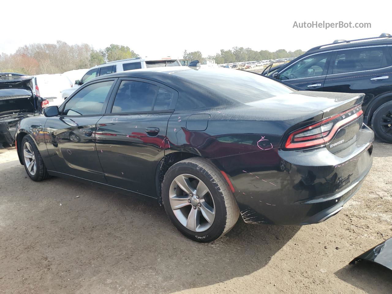 2016 Dodge Charger Sxt Черный vin: 2C3CDXHG9GH235163