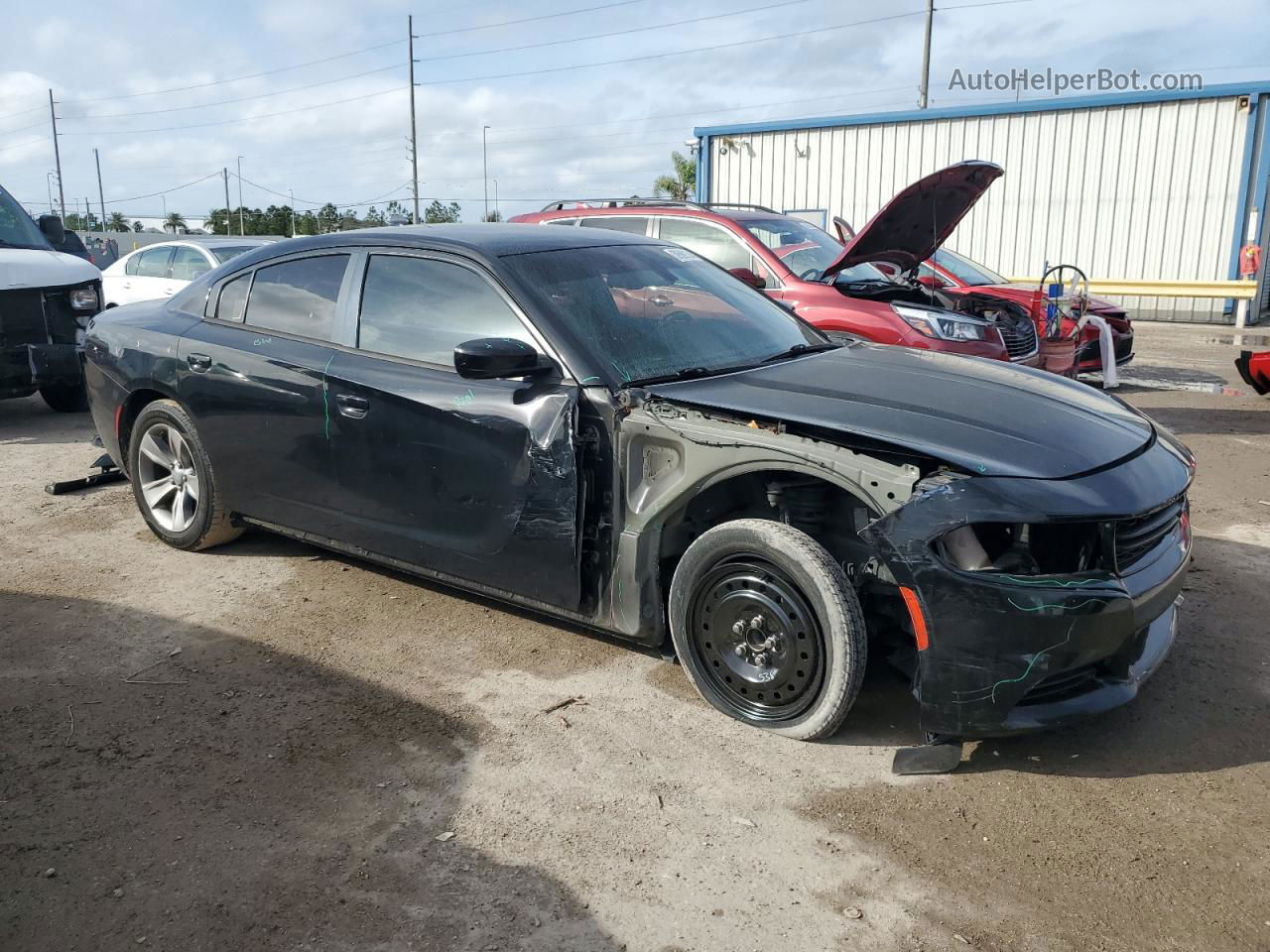 2016 Dodge Charger Sxt Черный vin: 2C3CDXHG9GH235163