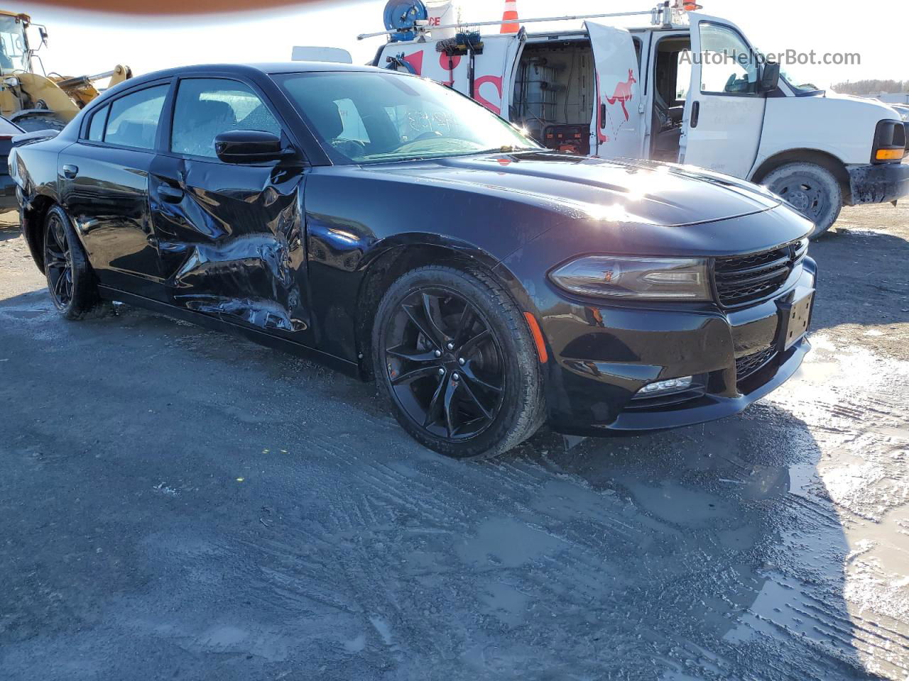 2016 Dodge Charger Sxt Black vin: 2C3CDXHG9GH247247