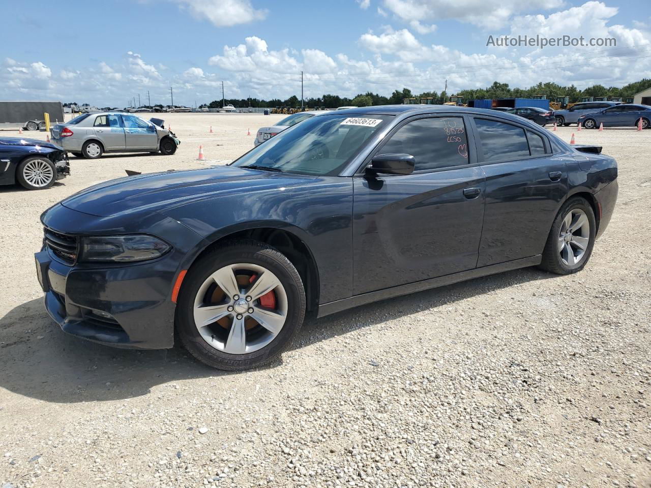 2016 Dodge Charger Sxt Gray vin: 2C3CDXHG9GH276389