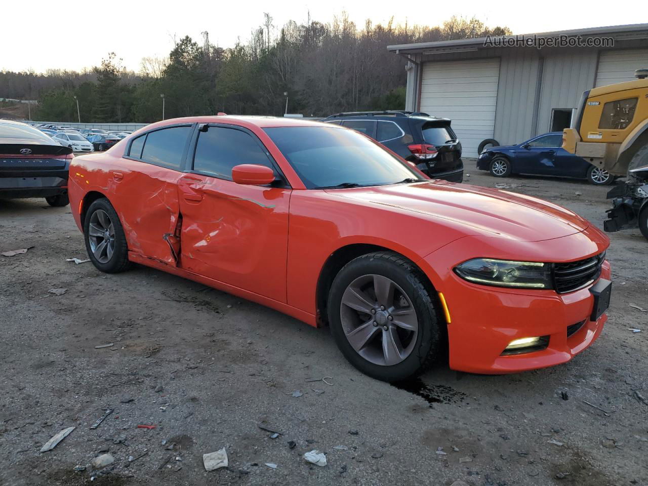 2016 Dodge Charger Sxt Оранжевый vin: 2C3CDXHG9GH297775