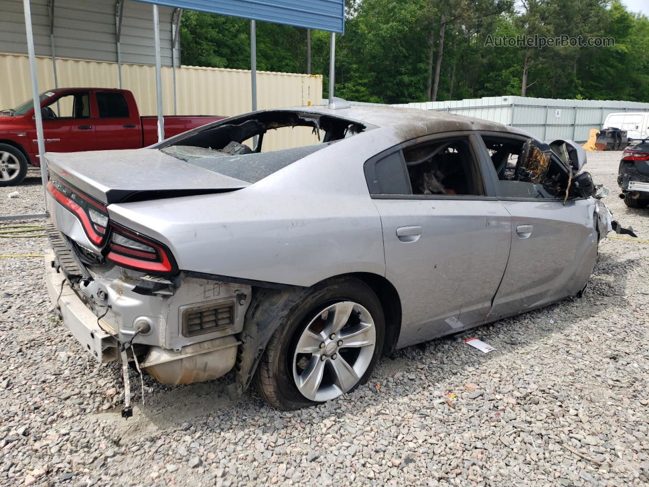 2016 Dodge Charger Sxt Silver vin: 2C3CDXHG9GH346344