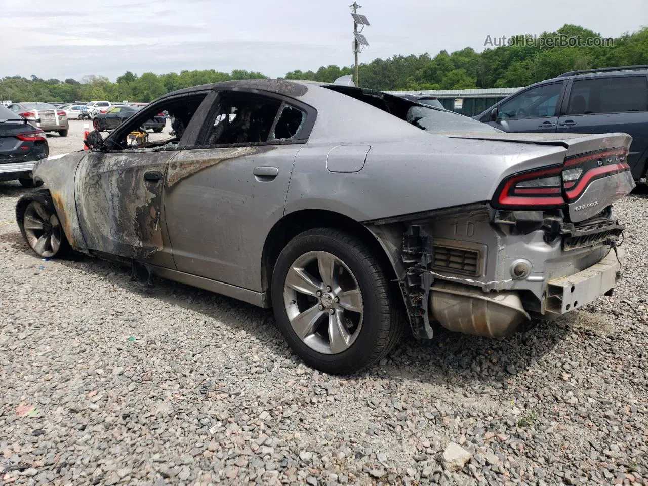 2016 Dodge Charger Sxt Silver vin: 2C3CDXHG9GH346344