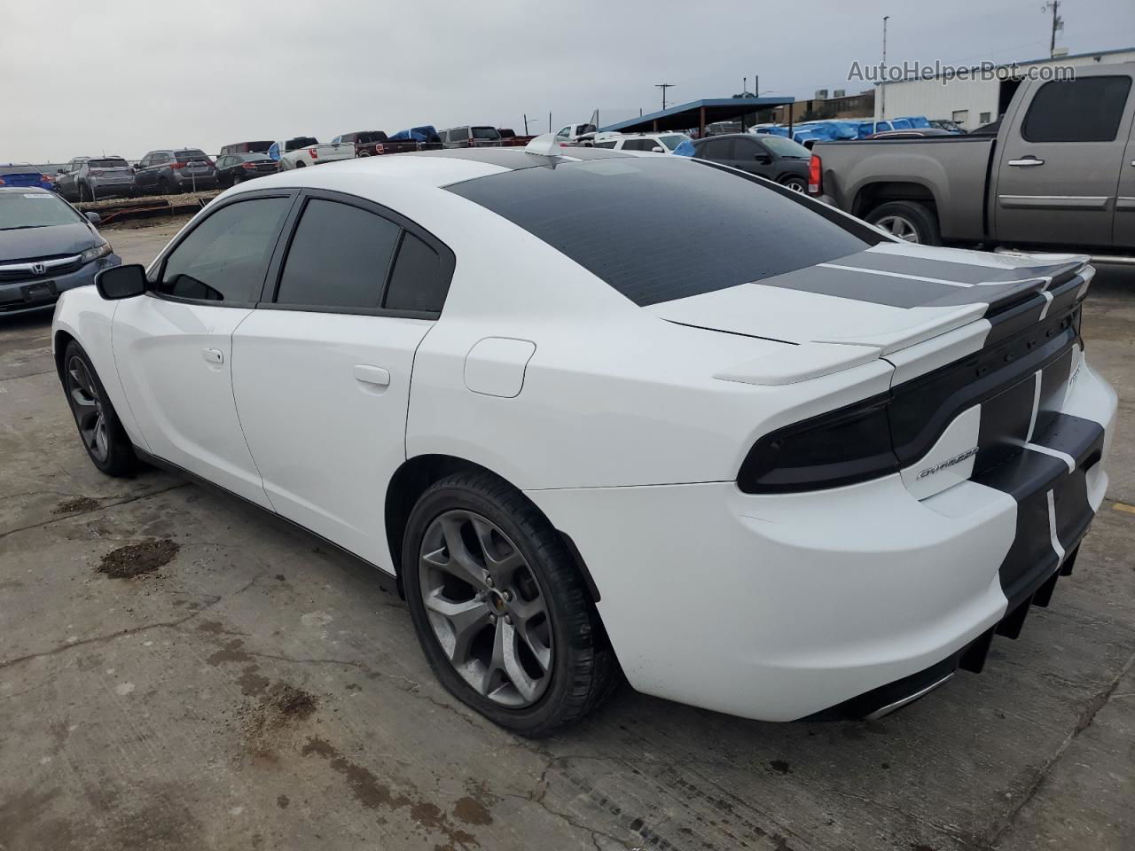 2016 Dodge Charger Sxt White vin: 2C3CDXHG9GH347803