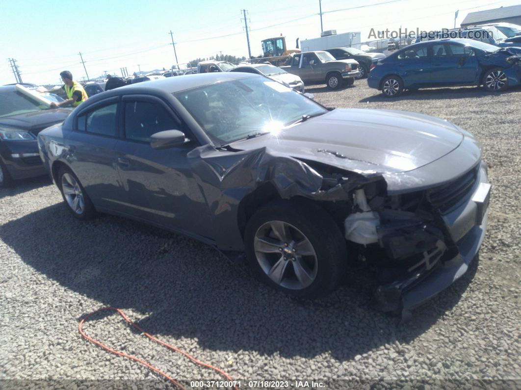 2017 Dodge Charger Sxt Rwd Gray vin: 2C3CDXHG9HH523945