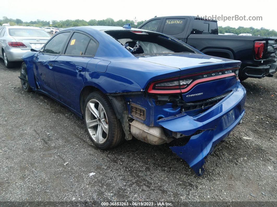 2018 Dodge Charger Sxt Plus Синий vin: 2C3CDXHG9JH306501