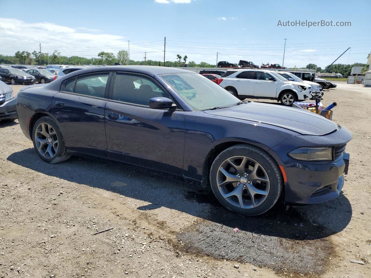 2016 Dodge Charger Sxt Blue vin: 2C3CDXHGXGH155371