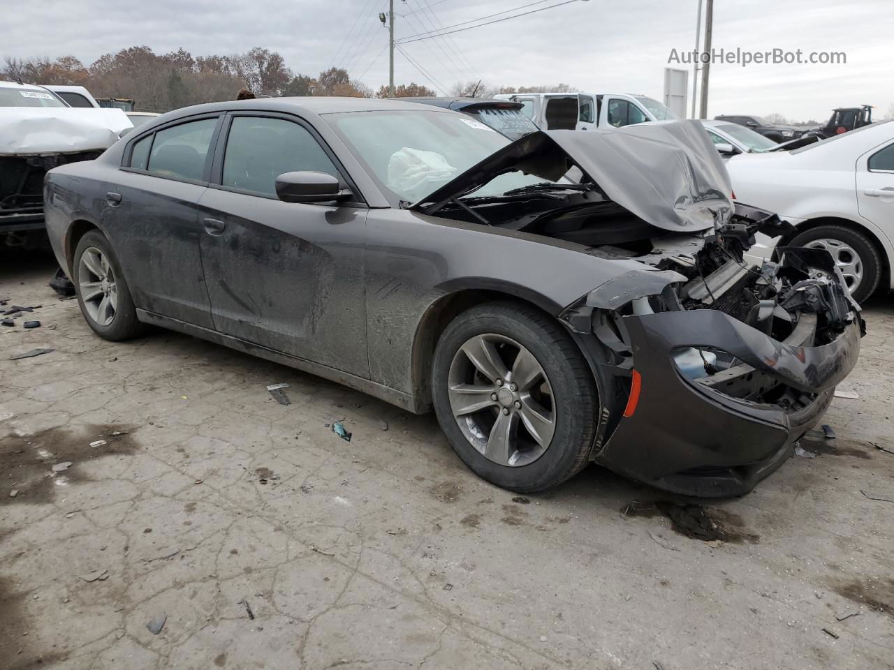 2016 Dodge Charger Sxt Gray vin: 2C3CDXHGXGH169383