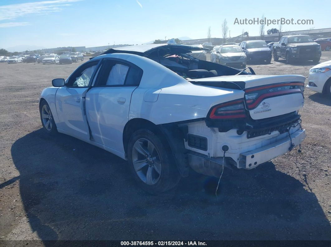 2016 Dodge Charger Sxt White vin: 2C3CDXHGXGH246141