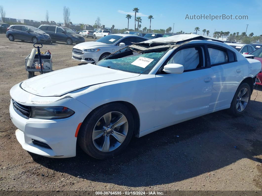 2016 Dodge Charger Sxt White vin: 2C3CDXHGXGH246141