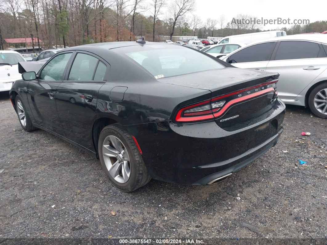 2016 Dodge Charger Sxt Black vin: 2C3CDXHGXGH318228