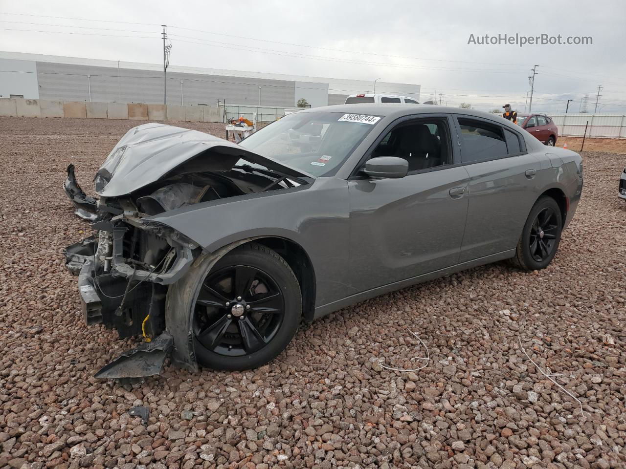 2017 Dodge Charger Sxt Gray vin: 2C3CDXHGXHH637033