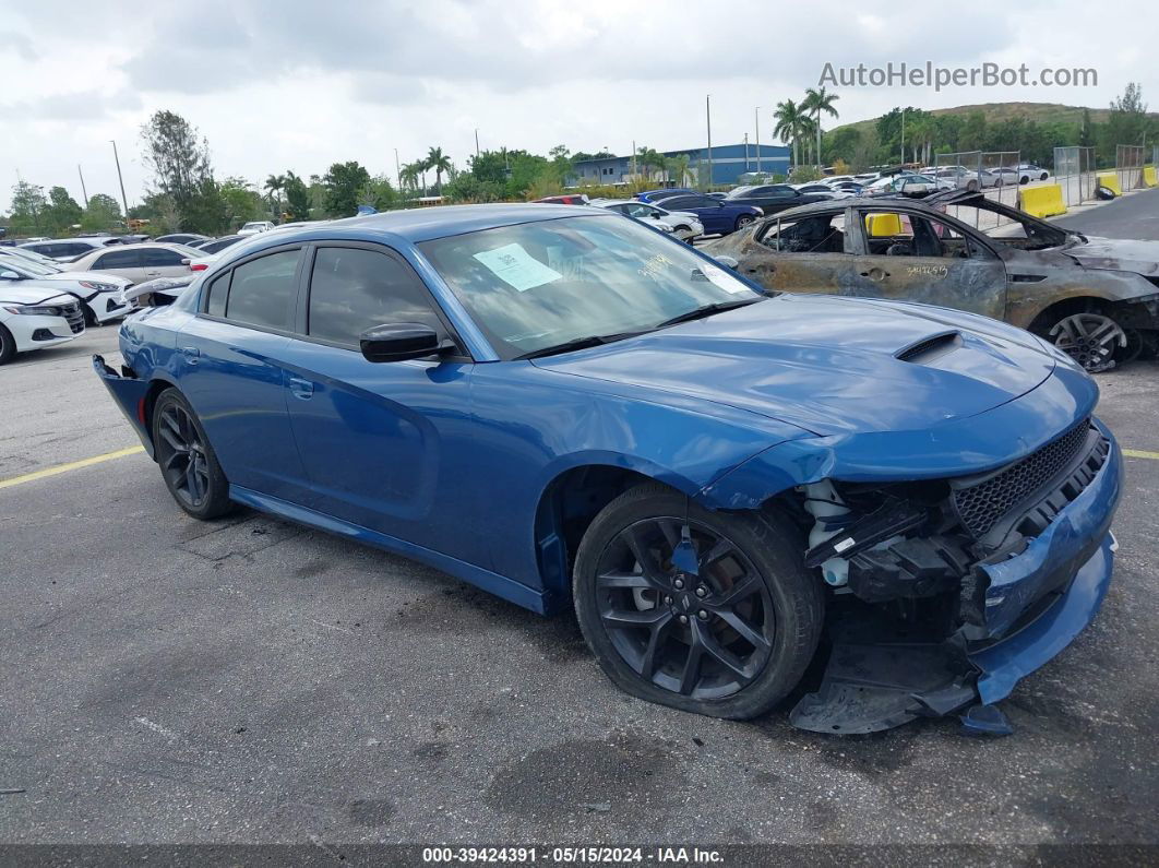 2021 Dodge Charger Gt Rwd Синий vin: 2C3CDXHGXMH625751