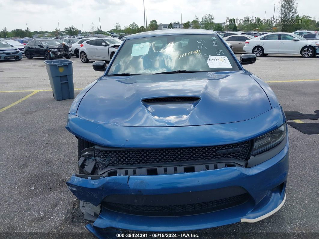 2021 Dodge Charger Gt Rwd Синий vin: 2C3CDXHGXMH625751