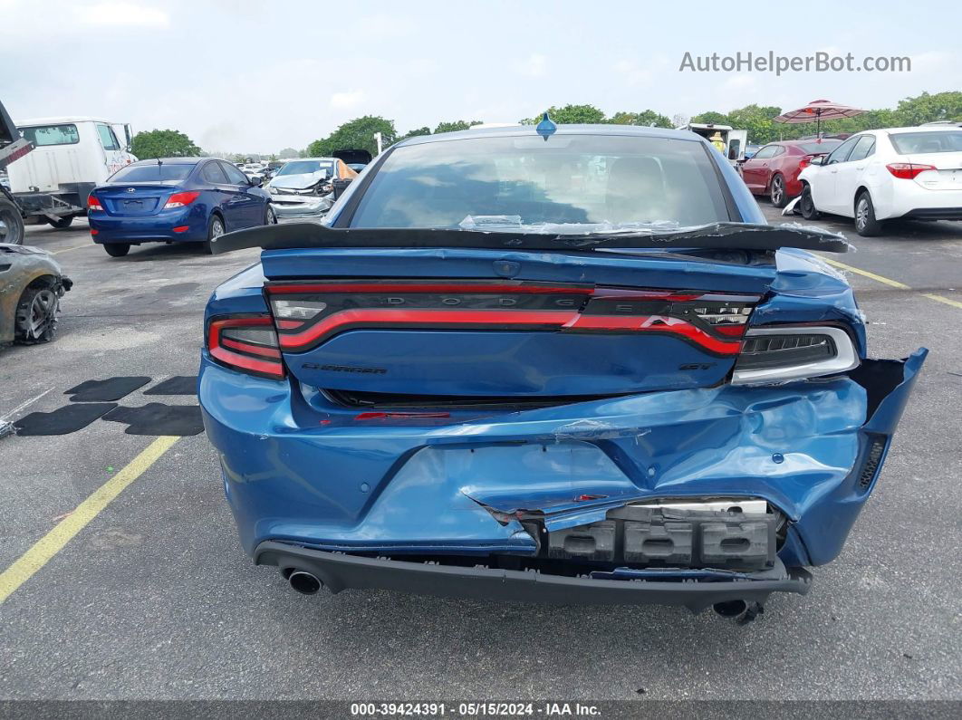 2021 Dodge Charger Gt Rwd Blue vin: 2C3CDXHGXMH625751