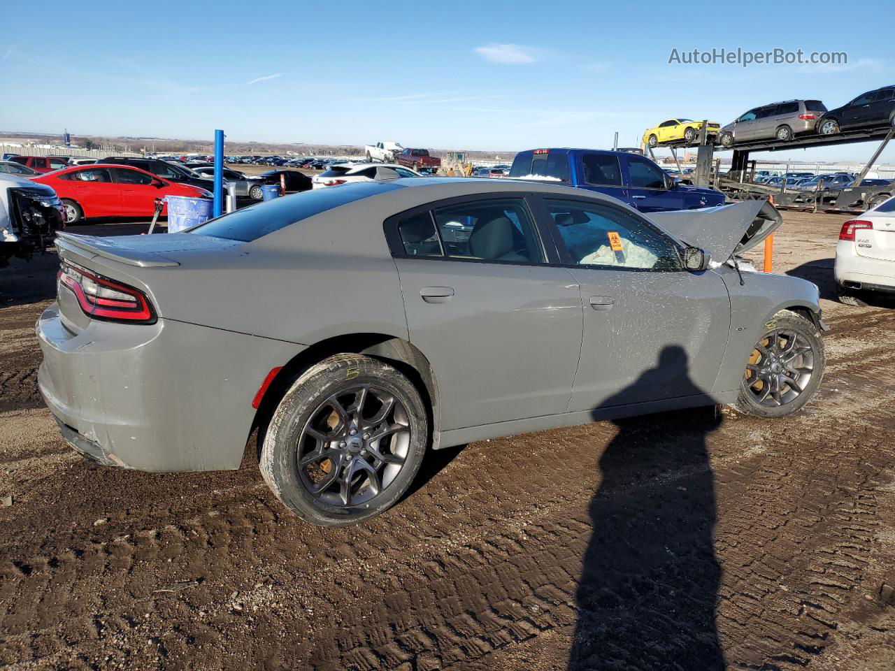 2018 Dodge Charger Gt Серый vin: 2C3CDXJG0JH136149