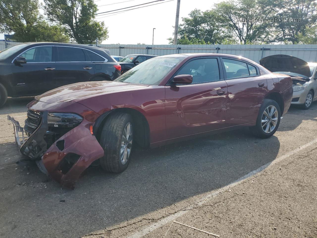 2021 Dodge Charger Sxt Burgundy vin: 2C3CDXJG0MH682986