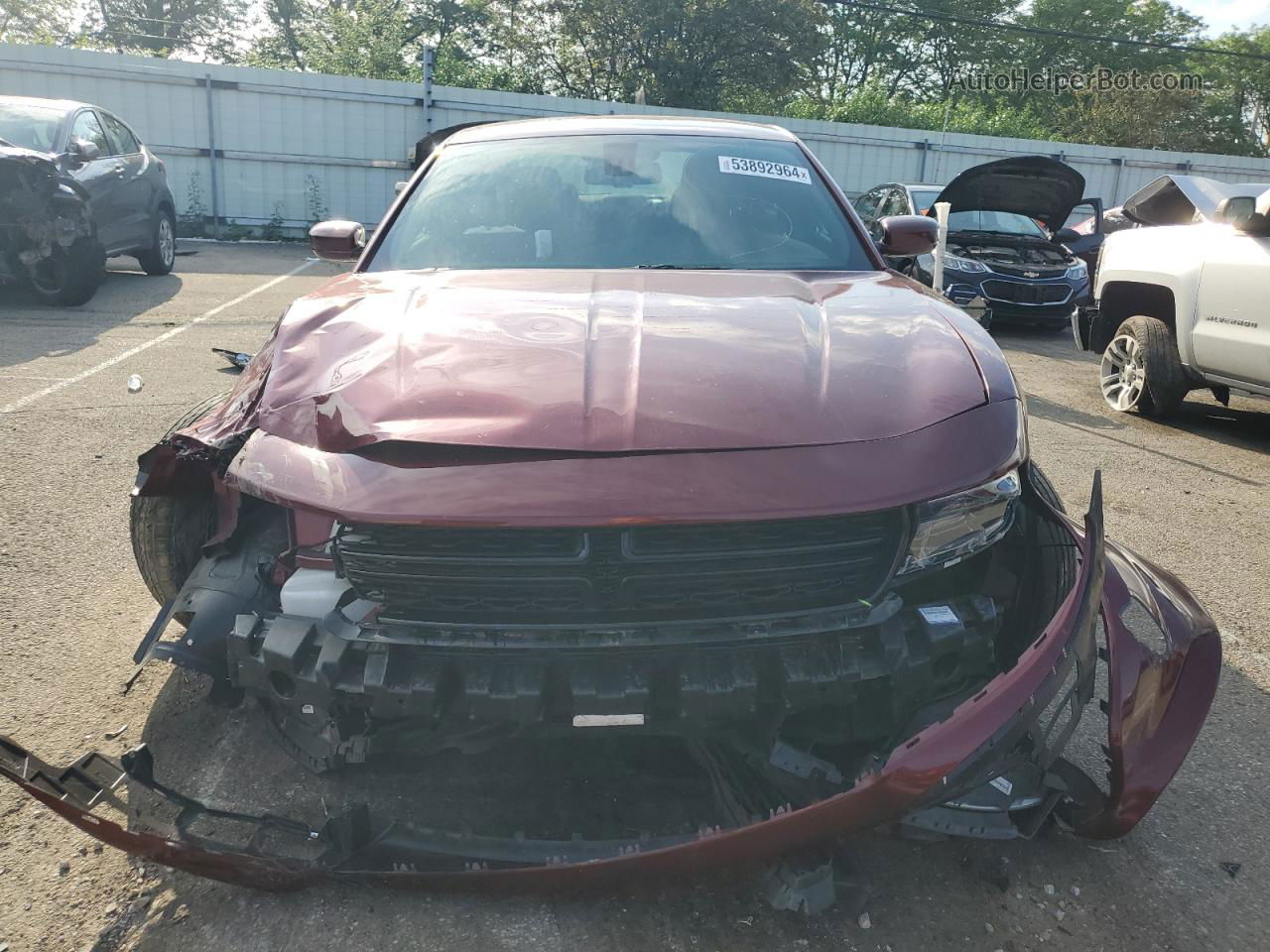 2021 Dodge Charger Sxt Burgundy vin: 2C3CDXJG0MH682986