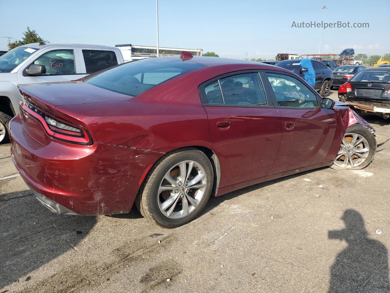 2021 Dodge Charger Sxt Burgundy vin: 2C3CDXJG0MH682986