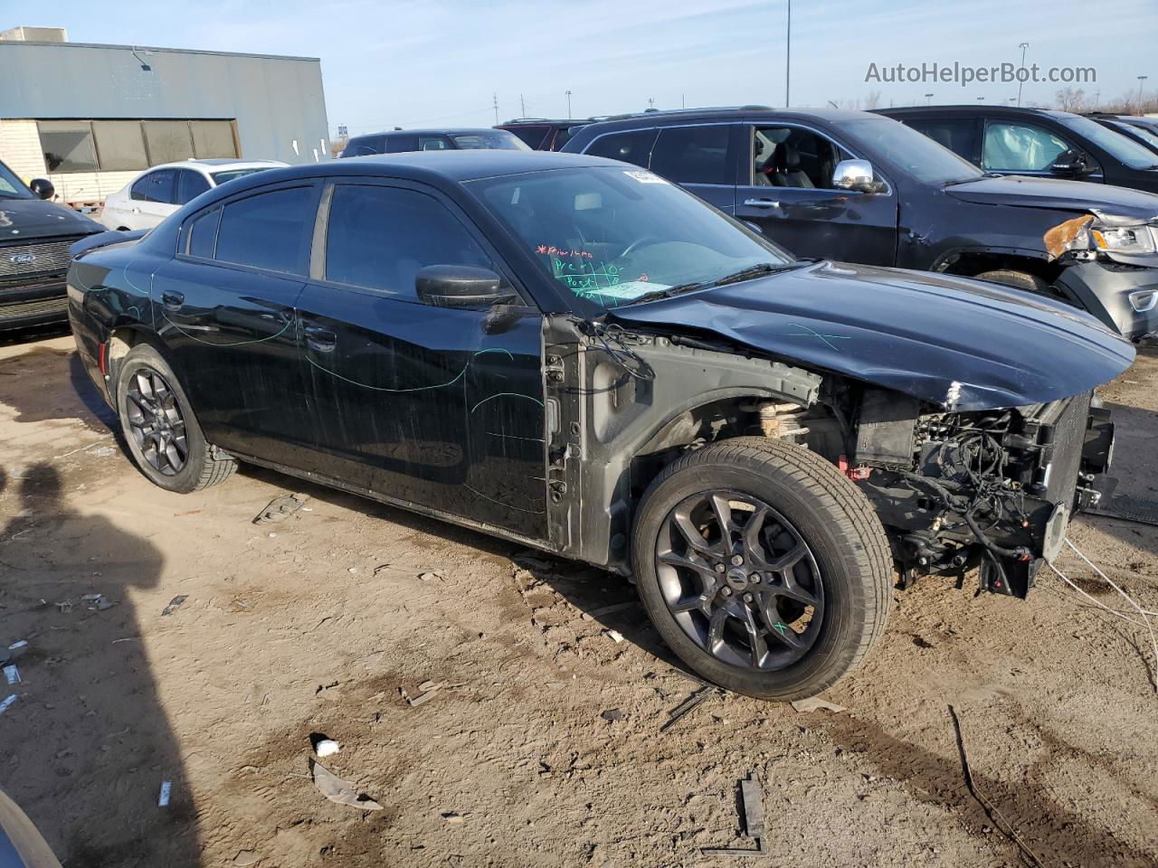 2018 Dodge Charger Gt Black vin: 2C3CDXJG1JH224630