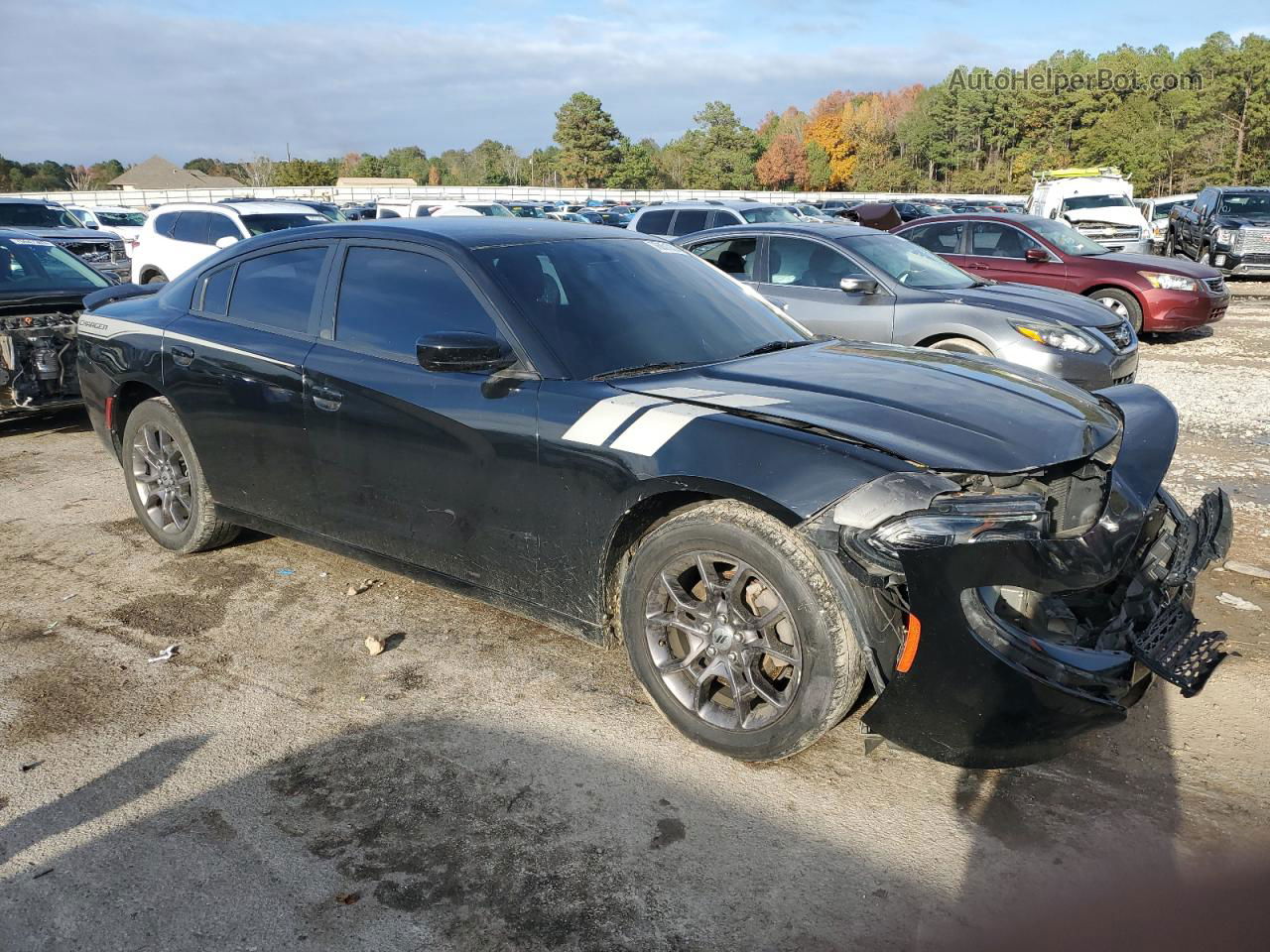 2018 Dodge Charger Gt Black vin: 2C3CDXJG1JH285377