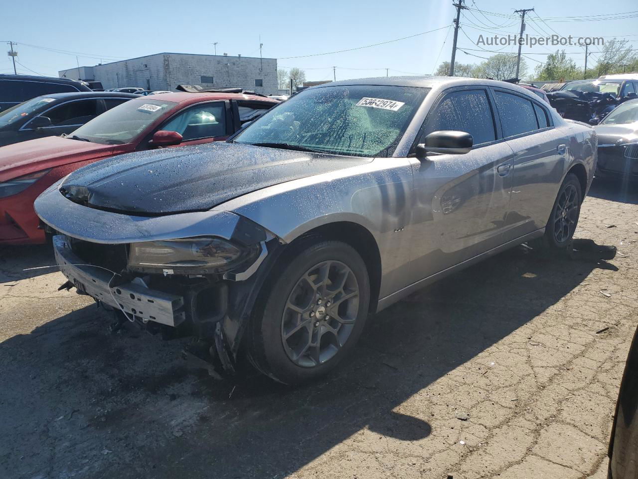 2018 Dodge Charger Gt Серебряный vin: 2C3CDXJG1JH292507