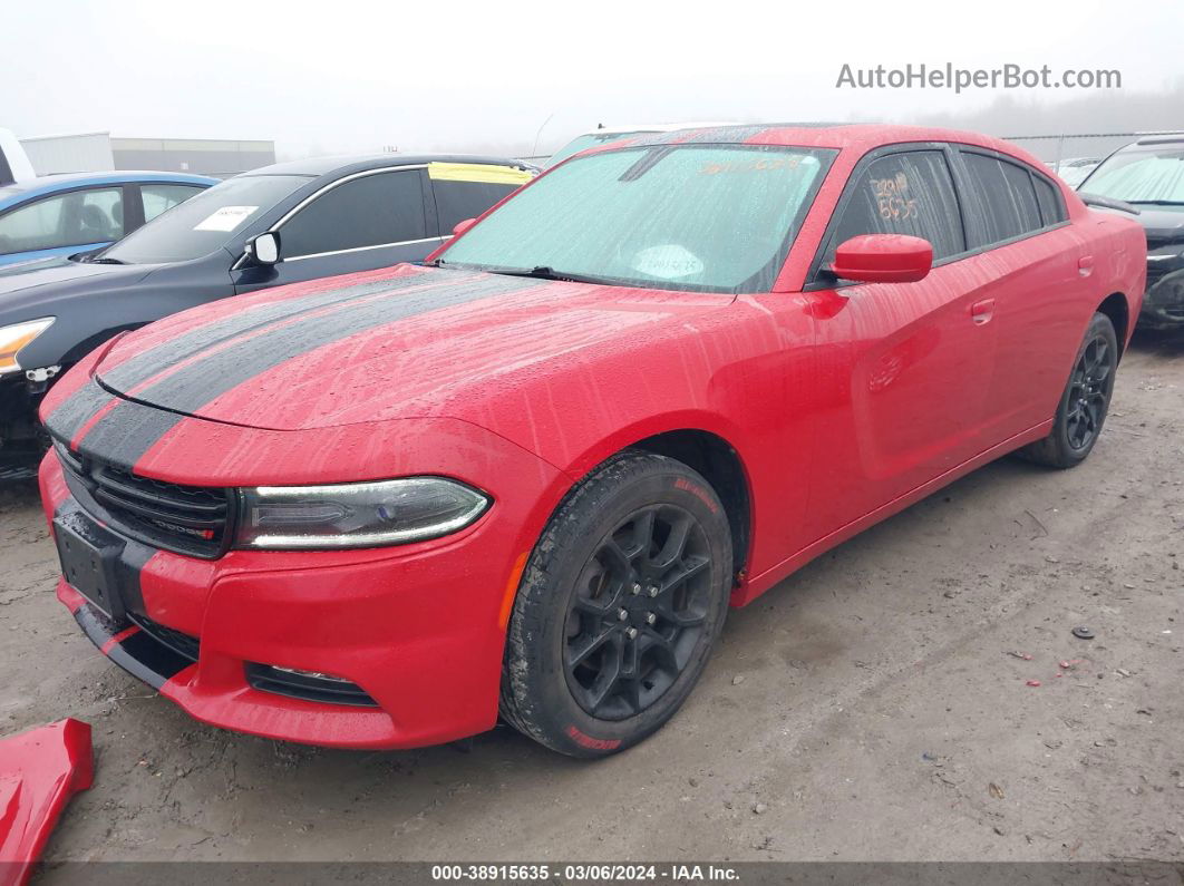 2016 Dodge Charger Sxt Red vin: 2C3CDXJG2GH259945